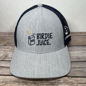 Swannies Golf Birdie Juice The Highlands Snapback Trucker Hat Cap Gray Navy